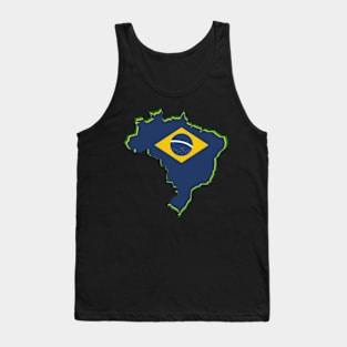 Brazil Country And Flag Tank Top